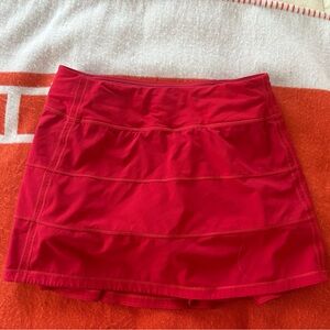 lululemon athletica Red Mini Skirt